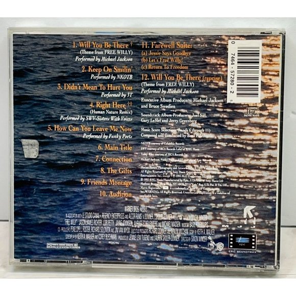 Free Willy CD Original Motion Picture Soundtrack 1993 12 Tracks - Picture 3 of 6